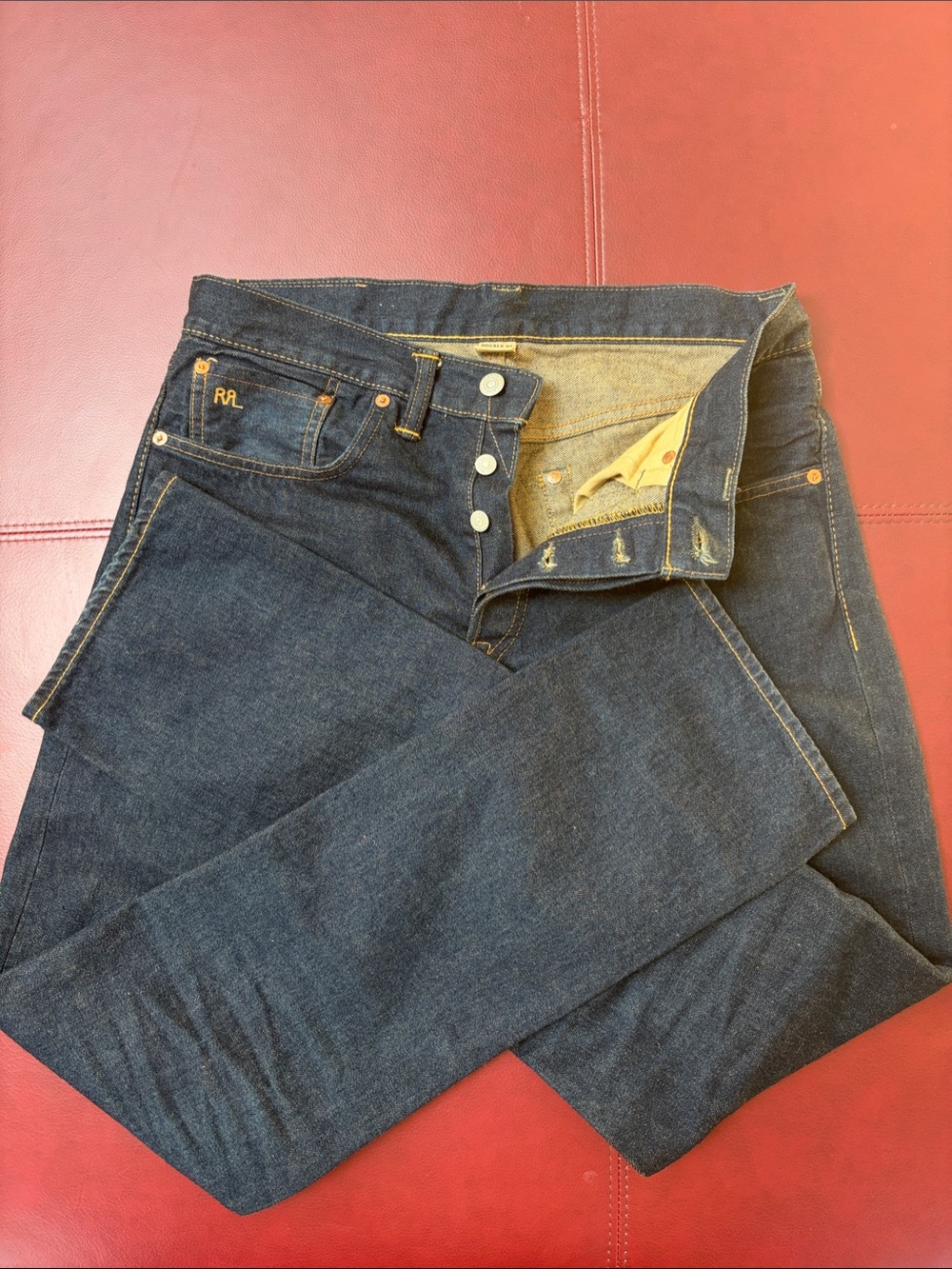 Ralph Lauren Double RL Indigo slim selvedge jeans denim